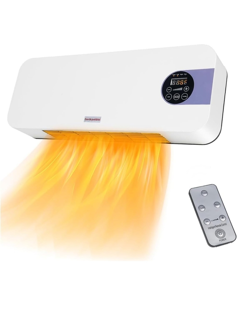 1500W Wall Mounted Ceramic Space Heater Remote LED Thermostat Timer